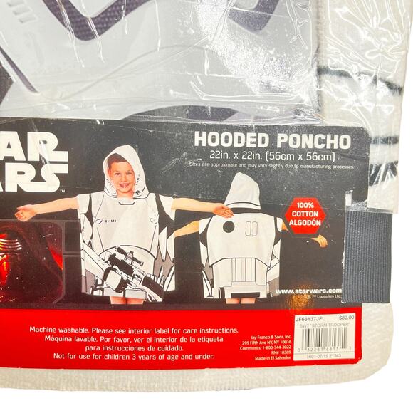 Disney Star Wars Stormtrooper Cotton Hooded Poncho - Picture 2 of 5